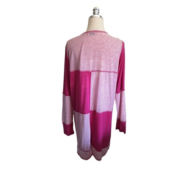 Allen Allen Duster Women's Size XL Color Block Pink Lagenlook Cardigan - Picture 4 of 7